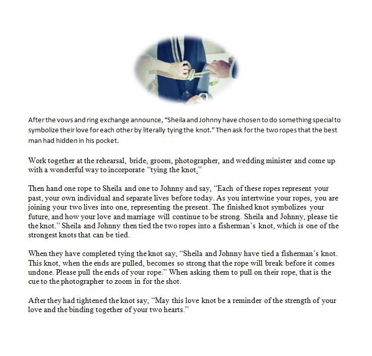 Tying The Knot Ceremony Script